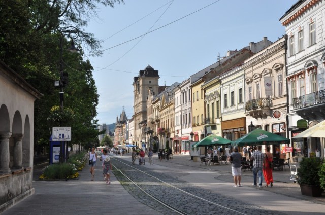 Die beruhigte, reizende Altstadt von Košice.