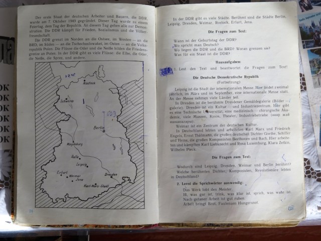 Deutschlehrbuch aus dem Jahr 1985